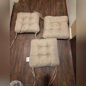 3 Love's cabin Memory Foam Chair Cushions Set of 3, Outdoor/Indoor Chair Pads fo